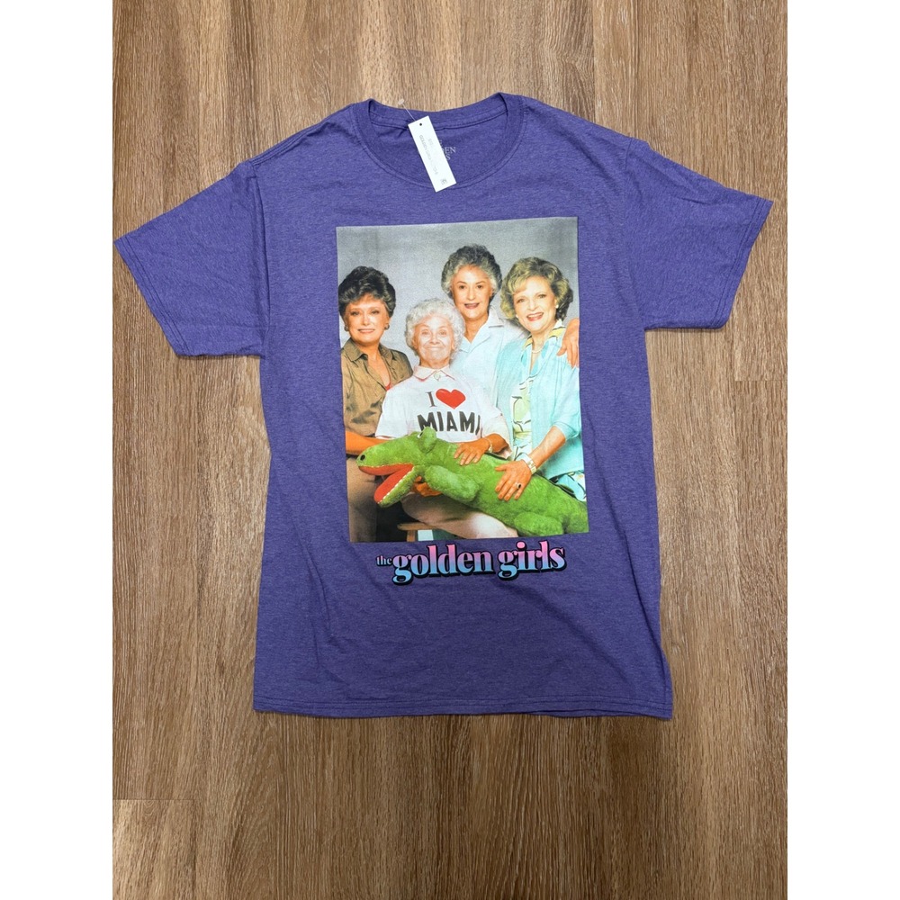 The Golden Girls Retro Graphic T-Shirt Mens Small Purple Heather ABC Studios NEW